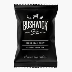 a bag of bushwick tea on a white background