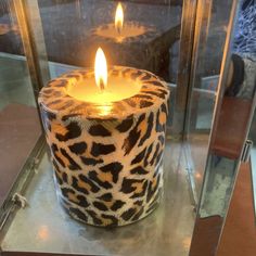 Leopard print candle Book Scarf, Glamorous Interiors, Fur Design, Printed Candles, Soft Furnishings Cushions, Silk Pillowcase, Free Art, Lampshades, Big Brother