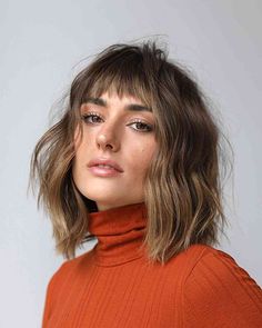 Oval Face Bangs, Shoulder Length Hair With Bangs, Lob Cut, Layered Lob, Lob With Bangs, Trendy Bob Hairstyles, Hot Haircuts