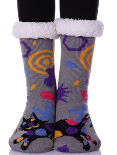 PRICES MAY VARY. NEW STYLE FUZZY SLIPPER SOCKS-With our womens non slip slipper socks you can live your cartoon animal dreams. High quality plush and a lovely designe make these fuzzy winter warm cozy socks your best friends. WOMENS NON SKID SOCKS-Silicon rubber grips on soles of socks prevent slips and falls on smooth floors. Great socks for kids or the elderly to prevent falls, all while looking stylish and comfortable. WARM SOCKS FOR WINTER-Our fluffy slipper house socks are made of superior Soft Gray Winter Socks, Snug Non-slip Winter Socks, Winter Socks Super Soft And Comfortable, Winter Comfortable Super Soft Socks, Comfortable Super Soft Winter Socks, Super Soft Comfortable Winter Socks, Non-slip Winter Socks, Super Soft Winter Socks, Cozy Purple Winter Socks