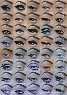 Wow, I didn't  realize there were so many options. Eyeliner Trends, Eyeliner Ideas, Mermaid Beauty, Eyeliner Techniques, Eyeliner Tips, Mekap Mata, Makeup 101, Eyeliner Styles, Smink Inspiration