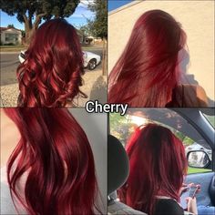 ib: indie_kids_aesthetic    - on ig Cherry Red Hair, Wine Hair, Red Hair Inspo, Cherry Hair, Hair Streaks, Dyed Hair Inspiration, Pretty Hair Color, Hair Stylies, Haircuts Straight Hair