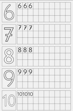 the numbers 1 to 10 worksheet is shown