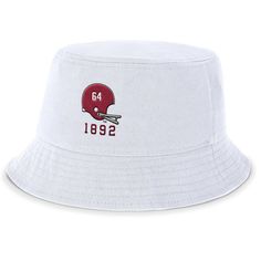 Made by Nike from durable twill fabric, this Alabama Crimson Tide Legacy Apex bucket hat is perfect for spending time outdoors. Its wraparound brim and classic bucket design provide 360-degree coverage. The embroidered details complement the clean look of this Alabama Crimson Tide hat.Made by Nike from durable twill fabric, this Alabama Crimson Tide Legacy Apex bucket hat is perfect for spending time outdoors. Its wraparound brim and classic bucket design provide 360-degree coverage. The embroid Bucket Design, Bucket Hat White, Ucla Bruins, College Sports, Ohio State Buckeyes, Alabama Crimson, Nike White, Alabama Crimson Tide, Crimson Tide