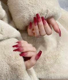 Hard Nails, Edgy Nails, Blush Nails, Glamorous Nails, Soft Nails, Red Nail, Jelly Nails, Classy Nails, Color Rojo