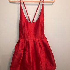 Absolutely Obsessed With This Dress (Duplicate Order)-Super Pretty And Vibrant Red/Coralish Dress! Spaghetti Strap Top With Small Cutout In The Back Spaghetti Strap Top, Dress Spaghetti, Strap Top, Strap Tops, Satin Dress, Vibrant Red, Satin Dresses, Spaghetti Strap, Colorful Dresses