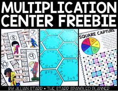 this is an image of free printable math centers