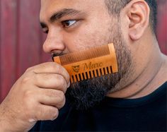 --------------------------------------------------------------------------- - Please read entire description (+ More) & view photos - -------------------------------------------------------------------------- Check out these new 2 sided wooden beard combs! The combs can be used for your hair, beard, or anything else! It is a multi purpose comb with 2 sides that can be used depending on the thickness of the hair/beard. They are very convenient and portable to carry in your pocket or toiletry Gifts For Pop, Wood Beard Comb, Beard Gifts, Personalized Whiskey Glass, Beard Comb, Beard Kit, Bbq Gifts, Personalized Engraved Gifts, Beard Brush