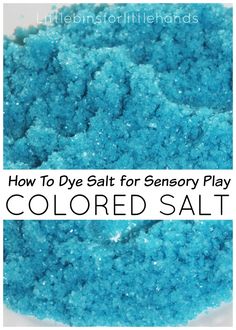 how to dye salt for sensory play colored salt