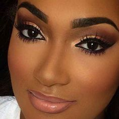 Maquiagem para noivas e madrinhas Braut Make-up, Beauty Tricks, Trendy Makeup, Dark Skin Makeup, Makeup For Black Women, Flawless Makeup, Gorgeous Makeup, Love Makeup