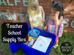 Teacher School Supply Box - The Educators' Spin On It School Supply Box, People Who Help Us, School Supplies For Teachers, School Boxes, Children Activities, Teacher School, Childhood Development