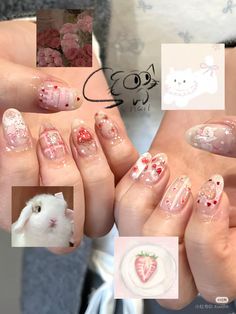 Whimsical Nail Art, Chinese Nails, Unique Nail Designs, Kawaii Nail Art, Smosh, Cute Nail Art, Soft Gel, Watercolor Effects