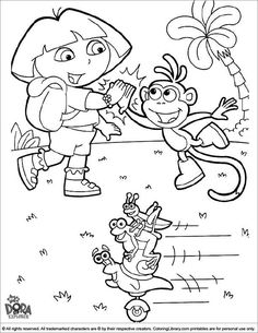 Funny Coloring Page in 2022 | Coloring books, Coloring pages, Coloring book pages Dora Drawing, Dora Coloring, Dora And Boots, Preschool Pictures, Cartoon Coloring, Color Book, Coloring Pages For Girls, Dora The Explorer