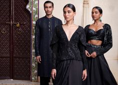 From Bindani’s Rang Mahal collection DELIVERY TIMEPlease allow 8-12 weeks for your outfit to arrive. FABRIC DETAILSLinen satin, Habutai silk Professional cleaning only. Change Image, Satin Blouse, 12 Weeks, Your Outfit, Professional Cleaning, Black Jacket, Body Measurements, Skirt Length, All Black