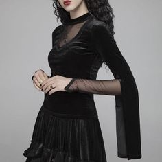 Wicked Fashion, Goth Inspiration, Gothic Tops, Black Wardrobe, Dark Style, Luna Moth, Spells Witchcraft, Goth Fashion