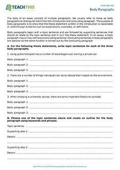 the worksheet for reading and writing about body parts in an english text book