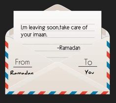 an envelope with the words i'm leaving son take care of your iman