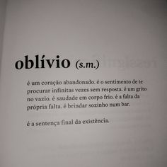 an open book with the words oblivio in spanish