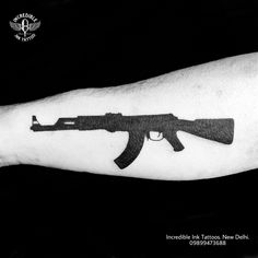 #ak47 #ak47tattoo call whtsapp #09899473688 47 Tattoo, Evil Empire, Infinity Tattoos, Funny Video Clips, Collar Bone Tattoo, Feather Tattoos