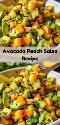 this avocado peach salsa recipe is so good it's easy to make