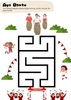 an image of a maze game with people in the middle and one man standing behind it