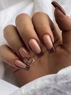 Are you looking for cute fall nails that you can recreate in the salon? If so, you need to see this post! #fallnails #autumnnails #nailart #naildesigns #nailinspiration #nailsofinstagram #nailsoftheday #nailswag #nailgoals #nailtrends #nailfashion #nailaddict #naillove #nailstagram #nailspiration Brown Acrylic Nails, Girly Acrylic Nails, Her Nails, Short Square Acrylic Nails, Shiny Nails, Acrylic Nails Coffin Short, Short Acrylic Nails Designs, Square Acrylic Nails, Fire Nails