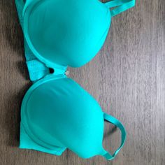 Brand New With Tags. Teal Color Light Blue Stretch Underwire Bra, Stretch Underwire Bra In Light Blue, Green Bras, Vs Bras, Victoria Secret Body, Padded Bralette, Demi Bra, Wireless Bra, Teal Color