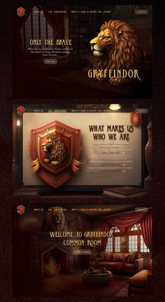 an image of a web page for a casino game with lions on the front and back