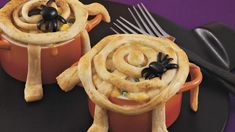 Spiderweb Pot Pies Recipe - Pillsbury.com Food Ideas For Dinner Chicken, Halloween Food Ideas For Dinner, Food Ideas For Dinner, Halloween Food Ideas, Pot Pie Filling, Chicken Milk, Spooky Snacks, Ideas For Dinner, Spinach Pie