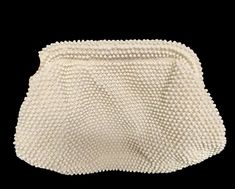 "EASY LAYAWAY IS AVAILABLE Original Price $109.99 A cute vintage 1950s / 1960s Corde-Bead clutch purse designed by Lumured Made in the U.S. A. It has a very nice strong frame around the top that you pull open and it closes with a good firm snap. Off white faille interior which is very clean except for a light line of about 1/2\" of pink which may have been lipstick. I did not try to remove it and it is small so it's not worth it. Inside the purse says\" By Lumered Corde-Bead Made in the U.S.A.\" Vintage Clutch Purse, Not Worth It, Beaded Clutch Purse, Lace Nightgown, Beaded Evening Bags, Vintage Clutch, Purse Vintage, Evening Purse, Beaded Clutch