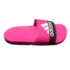 Adidas Adilette Comfort Slides. New With Tag. Size 4 Big Kids. Color: Hot Pink, Black, And White. Smoke Free Home. Pink Sporty Slides With Round Toe, Sporty Pink Slides With Round Toe, Casual Pink Non-slip Slides, Pink Non-slip Sporty Slides, Sporty Pink Non-slip Slides, Casual Pink Sports Slides, Pink Non-slip Slip-on Slides, Sporty Pink Slides For The Beach, Sporty Pink Slides For Summer