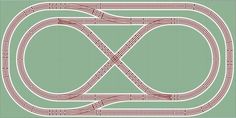 a set of train tracks in the shape of an x on a green background illustration