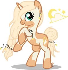 a little pony with long blonde hair and big eyes