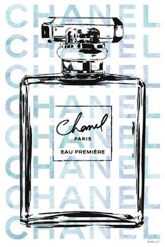 chanel perfume bottle with the word chanel in french written on it and an image of