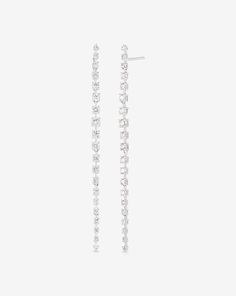 Graduated Diamond Drop Earrings – Ring Concierge Drop Diamond Earrings, Long Diamond Earrings, Tiny Gold Studs, Ring Concierge, Necklace Length Guide, Bracelet Size Chart, Custom Engagement Rings, Wedding Dress Accessories, Diamond Drop Earrings