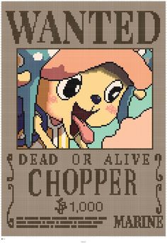 a cross stitch pattern with an image of a dog wearing a cowboy hat and the words wanted