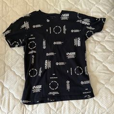 Vans Black Graphic Tee Size Small All Over Print. Never Worn In Good Condition. $15 Vans Shirts, Black Graphic Tee, Vans Shirt, Vans Black And White, Men's Vans, Black Graphic Tees, Vans Black, Mens Vans, All Over Print