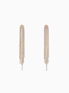 A pair of dazzling gold-tone fringe earrings feature a stream of rhinestones that sparkle and move with your outfit. Post backs. Man-made materials. Imported. The best plus size women's gold-tone rhinestone fringe earrings in gold. Torrid is your destination for cozy fall and winter clothes to keep you warm and comfortable. Gold Chandelier Earrings With Rhinestone Fringe For Evening, Gold Rhinestone Festival Jewelry, Gold Earrings With Rhinestone Fringe For Evening, Elegant Gold Earrings With Rhinestone Fringe, Glamorous Gold Jewelry With Rhinestone Fringe, Gold Tassel Dangle Earrings With Rhinestones, Gold Crystal Jewelry With Rhinestone Fringe, Gold Metal Jewelry With Rhinestone Fringe, Glamorous Gold Tassel Earrings With Rhinestones