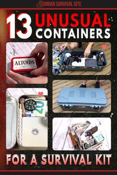 Some survival items won’t fit in a backpack, which is why you should consider some of these unusual containers for your survival kit. Diy Survival Gear, Diy Survival Kits, Prepper Items, Survival Prepping Diy, Leather Knife Sheath Pattern, Backpacking Checklist, Bulletproof Clothing, Prepper Supplies