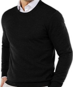 Black Knit Crew Neck Sweatshirt, Black Cozy Crew Neck Top, Black Knit Sweatshirt For Layering, Black Cozy Fit Crew Neck Top, Black Crew Neck Sweater For Fall, Classic Black Crew Neck Sweater, Classic Black Crew Sweater, Cozy Fit Black Sweater For Layering, Black Cozy Fit Sweater For Layering