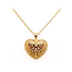 This 18kt gold over sterling silver pendant is sure to be a hit. The cut-out design on the heart is very appealing to the eye. This heart hangs almost 3/4-inch. This 18-inch pendant has a two-inch extender. Size: 20. Color: Yellow. Gender: female. Age Group: adult. Gold Engraved Heart Pendant Necklace, Gold Open Heart Locket Necklace For Valentine's Day, Valentine's Day Filigree Heart Necklace, Valentine's Day Heart-shaped Filigree Necklace, Gold Heart Pendant Jewelry With Filigree, Gold Filigree Jewelry With Heart Pendant, Gold-plated Open Heart Necklace, Gold Plated Open Heart Necklace, Gold Filigree Heart Pendant Jewelry