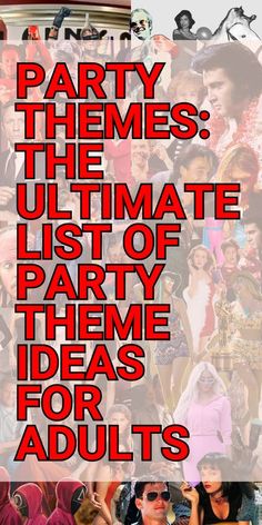 406 UNIQUE PARTY THEMES FOR ADULTS Here is a gigantic list of the best 406 party themes that are perfect for birthday parties, costume parties and celebrations in 2023. Yep, move over, kids. It’s time for the adults and your parents to have some fun, Christmas theme parties, fancy dress party ideas, fancy dress party themes Couple Theme Party Ideas, Funny Themed Parties For Adults, Club Party Theme Ideas, Simple Theme Party Ideas, Fun Birthday Party Themes For Adults, 34th Birthday Theme, Party Themed Ideas For Adults, 23rd Birthday Themes Party Ideas, Different Themes For Parties