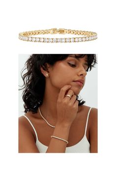 PAVOI 14K Gold Plated 3mm Cubic Zirconia Classic Tennis Bracelet | Gold Bracelets for Women Tennis Bracelet Gold, Gold Bracelet For Women, Gold Bracelets, Bracelets For Women, Luxury Store, Bracelet Gold, Tennis Bracelet, Cubic Zirconia