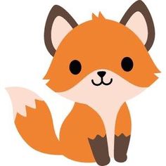 a cute little fox is sitting down