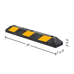 a black and yellow traffic sign on a white background with measurements for the height of it