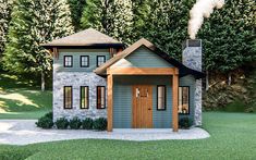 Tiny House Exterior, Compact House, A Small House, Best Tiny House, Cottage Plan, Tiny House Cabin, Cabin Plans, Cottage House Plans