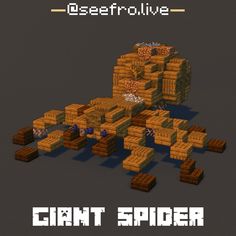 an image of the giant spider in minecraft with text describing how to use it