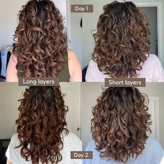 Long Layers Vs Short Layers, Uneven Hair, Short Layered Curly Hair, Layered Curly Haircuts, Wavy Layered Hair, Long Curly Haircuts, Natural Curly Hair Cuts