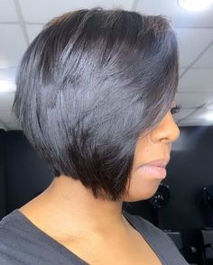 100 Best Hairstyles For Black Women With Short Hair For 2023 Black Women With Short Hair, Black Bob Haircut, Bob Hairstyles For Black Women, Curled Hair With Braid, Curly Bobs, Asymmetrical Bob Short, Natural Dark Hair, Women With Short Hair, Mom Haircuts