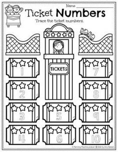 the ticket numbers worksheet for children